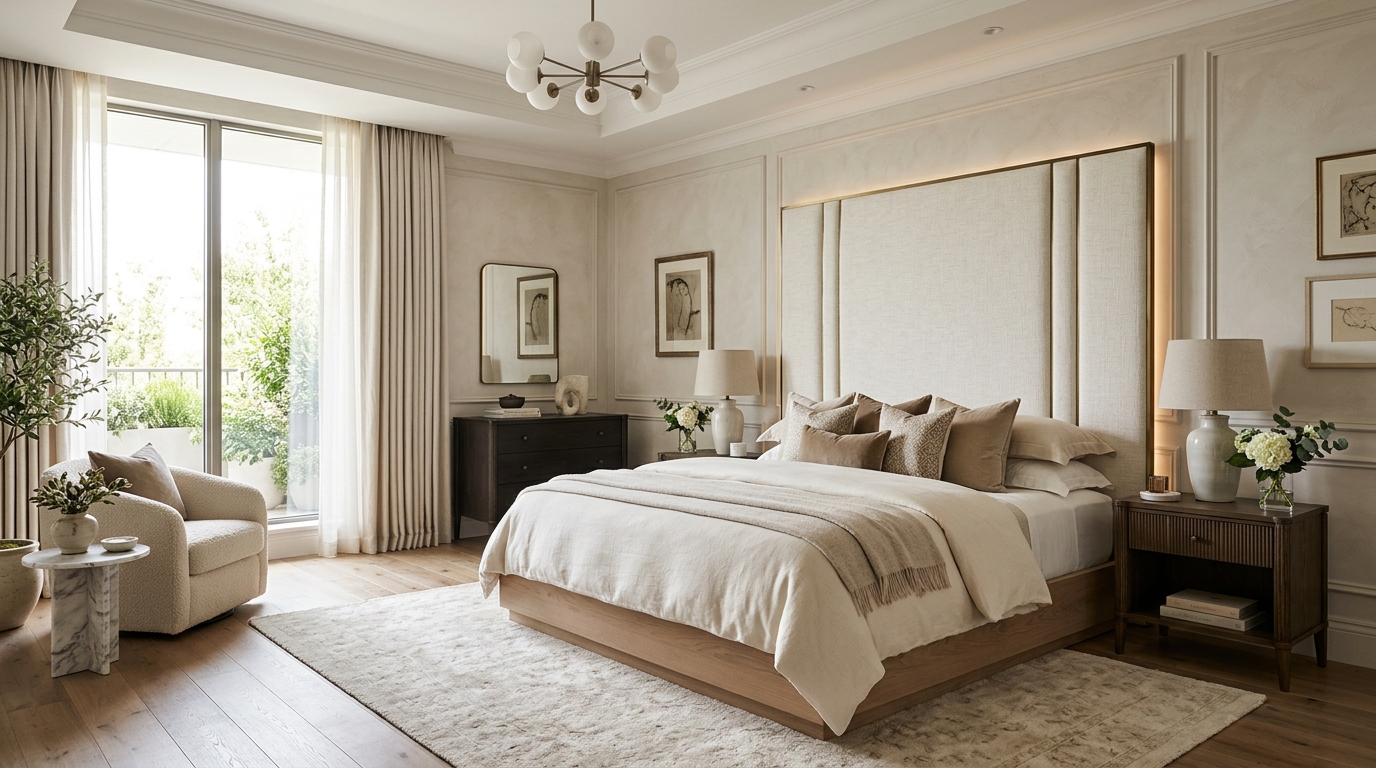 Luxury master bedroom interior
